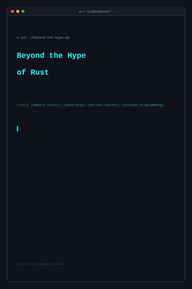 Beyond the Hype of Rust